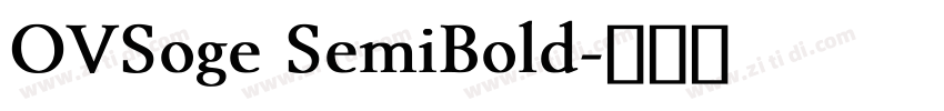 OVSoge SemiBold字体转换